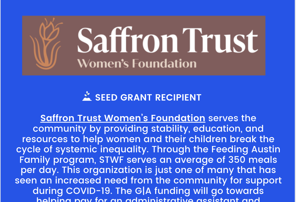Saffron Women’s Trust Foundation Seed Grant Recipient
