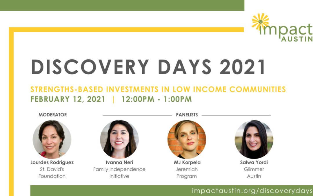 Discovery Days 2021: Strengths-based Investments in Low Income Communities